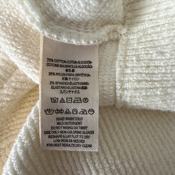 Free People Womens Ottoman Slouchy Tunic Sweater Size XS Ribbed Ecru Ivory Knit - Picture 7 of 8